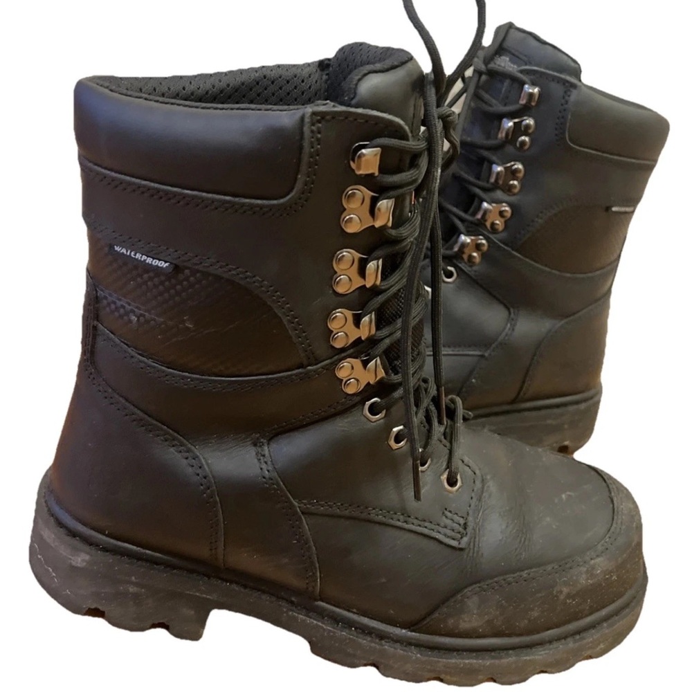 Refrigiwear Platinum Leather Boots In Black (123CRBLK) -Men's US Size 8.5